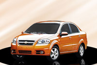 Chevrolet Aveo Dark Golden Color Front View