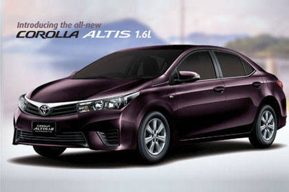 Toyota Corolla Altis 2017 in Red Wine Color